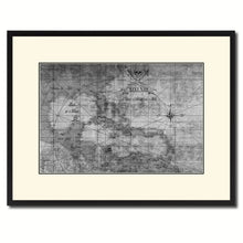Load image into Gallery viewer, Caribbean Vintage B&amp;W Map Canvas Print, Picture Frame Home Decor Wall Art Gift Ideas
