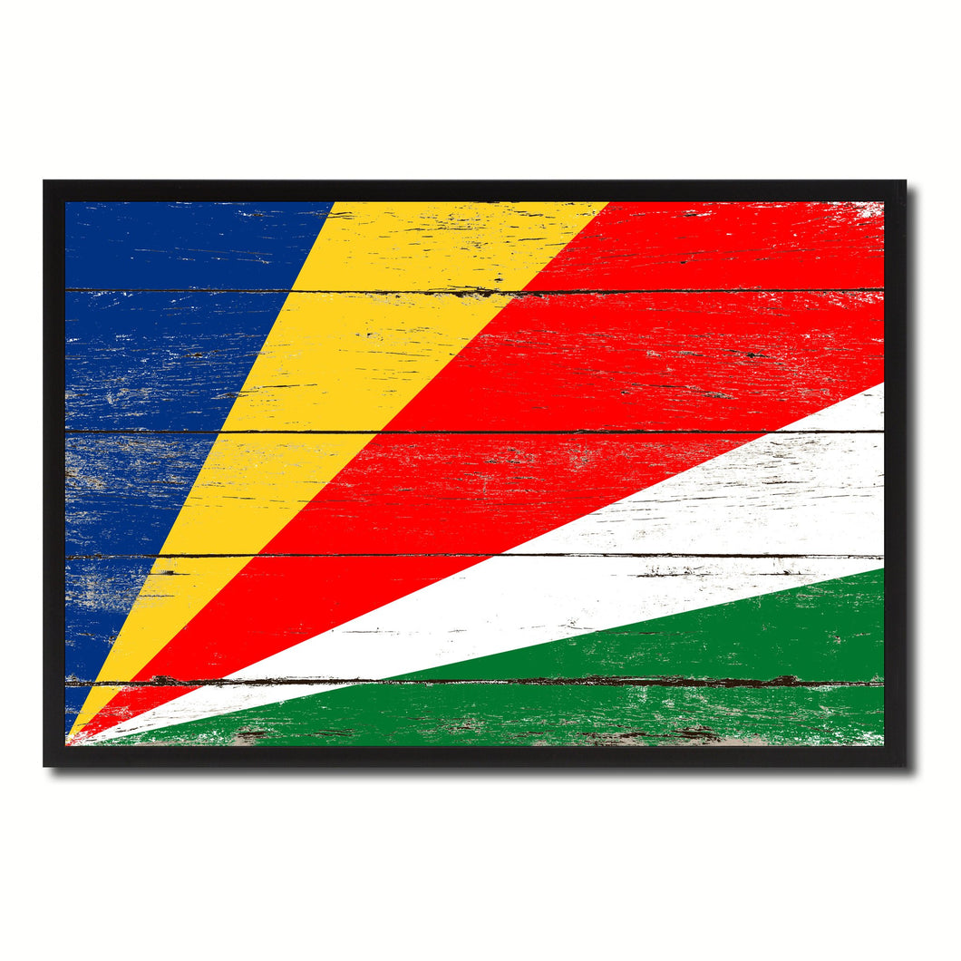 Seychelles Country National Flag Vintage Canvas Print with Picture Frame Home Decor Wall Art Collection Gift Ideas