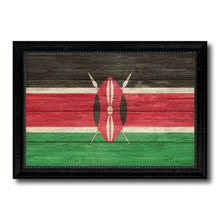 Load image into Gallery viewer, Kenya Country Flag Texture Canvas Print with Black Picture Frame Home Decor Wall Art Decoration Collection Gift Ideas
