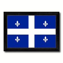 Load image into Gallery viewer, Quebec City Canada Flag Canvas Print Black Picture Frame
