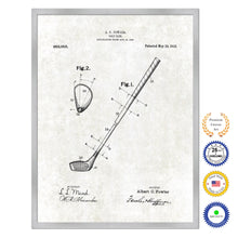 Load image into Gallery viewer, 1910 Golf Club Old Patent Art Print on Canvas Custom Framed Vintage Home Decor Wall Decoration Great for Gifts

