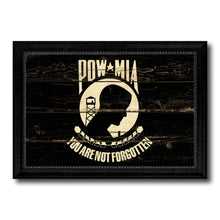 Load image into Gallery viewer, Pow Mia Military Flag Vintage Canvas Print with Black Picture Frame Home Decor Wall Art Decoration Gift Ideas
