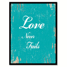 Load image into Gallery viewer, Love Never Fails Quote Saying Gift Ideas Home Decor Wall Art 111571
