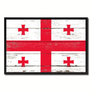 Georgia Country National Flag Vintage Canvas Print with Picture Frame Home Decor Wall Art Collection Gift Ideas