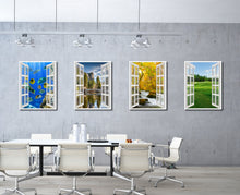 Load image into Gallery viewer, Tropical Island Fish Picture French Window Canvas Print with Frame Gifts Home Decor Wall Art Collection
