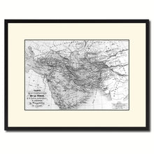 Load image into Gallery viewer, Persia Arabia Iraq Iran Vintage B&amp;W Map Canvas Print, Picture Frame Home Decor Wall Art Gift Ideas
