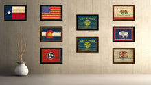 Load image into Gallery viewer, Oregon State Vintage Flag Canvas Print with Brown Picture Frame Home Decor Man Cave Wall Art Collectible Decoration Artwork Gifts
