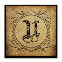Load image into Gallery viewer, Alphabet U Brown Canvas Print Black Frame Kids Bedroom Wall Décor Home Art
