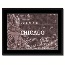 Load image into Gallery viewer, Chicago Illinois Vintage Vivid Sepia Map Canvas Print, Picture Frames Home Decor Wall Art Decoration Gifts
