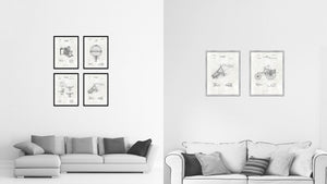 1890 Fishing Rod Holder Vintage Patent Artwork Black Framed Canvas Print Home Office Decor Great for Fisherman Cabin Lake House