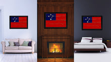 Load image into Gallery viewer, Western Samoa Country Flag Vintage Canvas Print with Black Picture Frame Home Decor Gifts Wall Art Decoration Artwork
