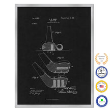 Load image into Gallery viewer, 1899 Golf Club Old Patent Art Print on Canvas Custom Framed Vintage Home Decor Wall Decoration Great for Gifts
