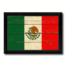 Load image into Gallery viewer, Mexico Country Flag Vintage Canvas Print with Black Picture Frame Home Decor Gifts Wall Art Decoration Artwork
