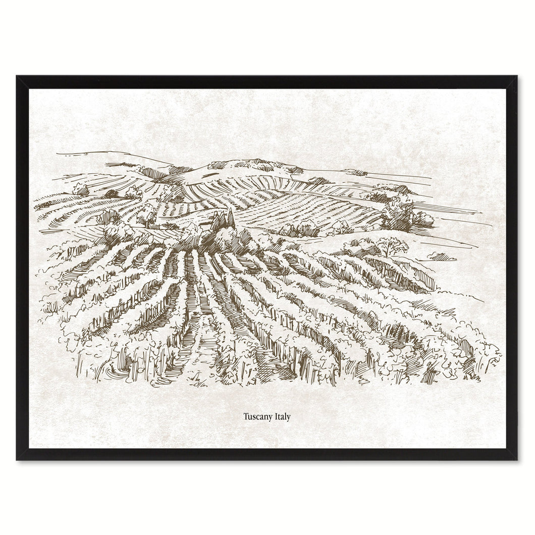 Tuscany Italy Winery Canvas Print Pictures Frames Home Décor Wall Art Gifts