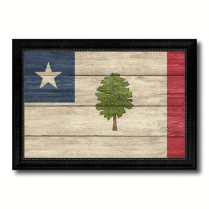Magnolia City Mississippi State Texture Flag Canvas Print Black Picture Frame