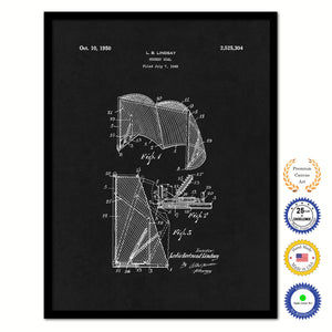 1950 Hockey Goal Old Patent Art Print on Canvas Custom Framed Vintage Home Decor Wall Decoration Great for Gifts