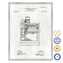 Load image into Gallery viewer, 1916 Popcorn Machine Old Patent Art Print on Canvas Custom Framed Vintage Home Decor Wall Decoration Great for Gifts
