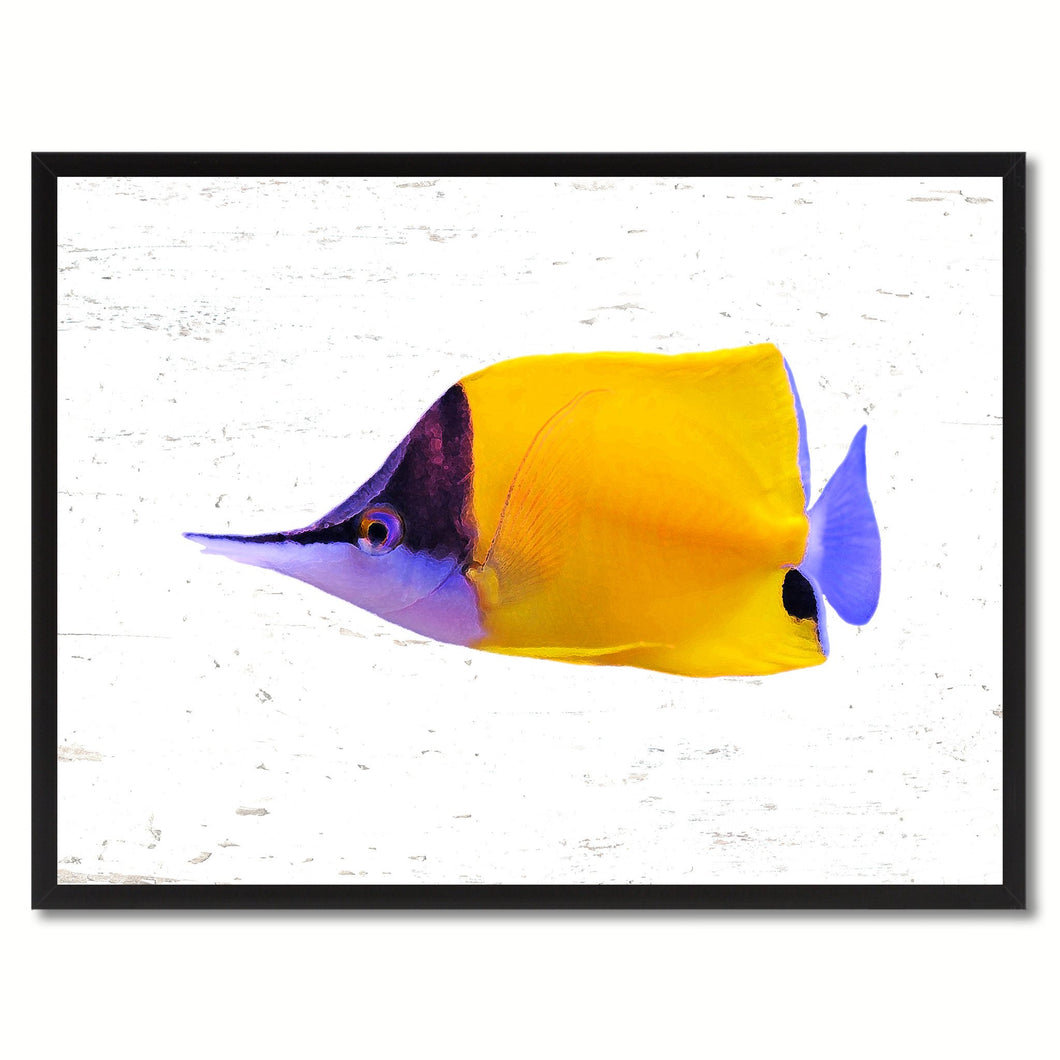 Yellow Tropical Fish Painting Reproduction Gifts Home Decor Wall Art Canvas Prints Picture Frames