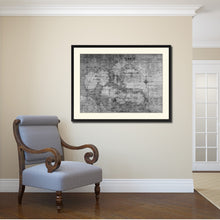Load image into Gallery viewer, Caribbean Vintage B&amp;W Map Canvas Print, Picture Frame Home Decor Wall Art Gift Ideas
