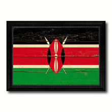 Load image into Gallery viewer, Kenya Country Flag Vintage Canvas Print with Black Picture Frame Home Decor Gifts Wall Art Decoration Artwork
