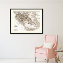 Load image into Gallery viewer, Greece Vintage Sepia Map Canvas Print, Picture Frame Gifts Home Decor Wall Art Decoration
