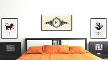 Load image into Gallery viewer, Alphabet Letter F White Canvas Print, Black Custom Frame
