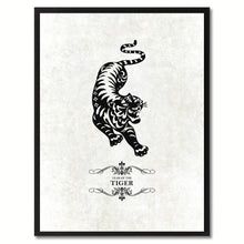 Load image into Gallery viewer, Zodiac Tiger Horoscope Canvas Print, Black Picture Frame Home Decor Wall Art Gift
