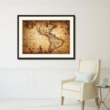 Load image into Gallery viewer, America Vintage Antique Map Wall Art Home Decor Gift Ideas Canvas Print Custom Picture Frame
