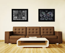 Load image into Gallery viewer, Cambridgeshire Vintage Monochrome Map Canvas Print, Gifts Picture Frames Home Decor Wall Art
