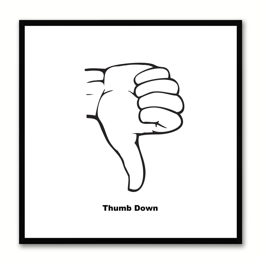 Thumbs Down Social Media Icon Canvas Print Picture Frame Wall Art Home Decor