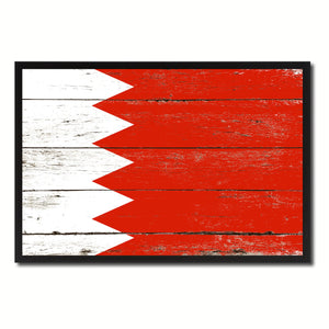Bahrain Country National Flag Vintage Canvas Print with Picture Frame Home Decor Wall Art Collection Gift Ideas