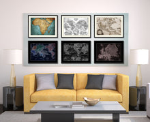 Load image into Gallery viewer, Europe Vintage Vivid Sepia Map Canvas Print, Picture Frames Home Decor Wall Art Decoration Gifts
