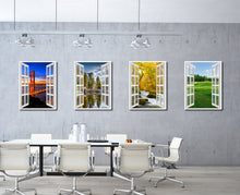 Load image into Gallery viewer, Golden Gate Bridge San Francisco California Sunset Picture French Window Canvas Print with Frame Gifts Home Decor Wall Art Collection
