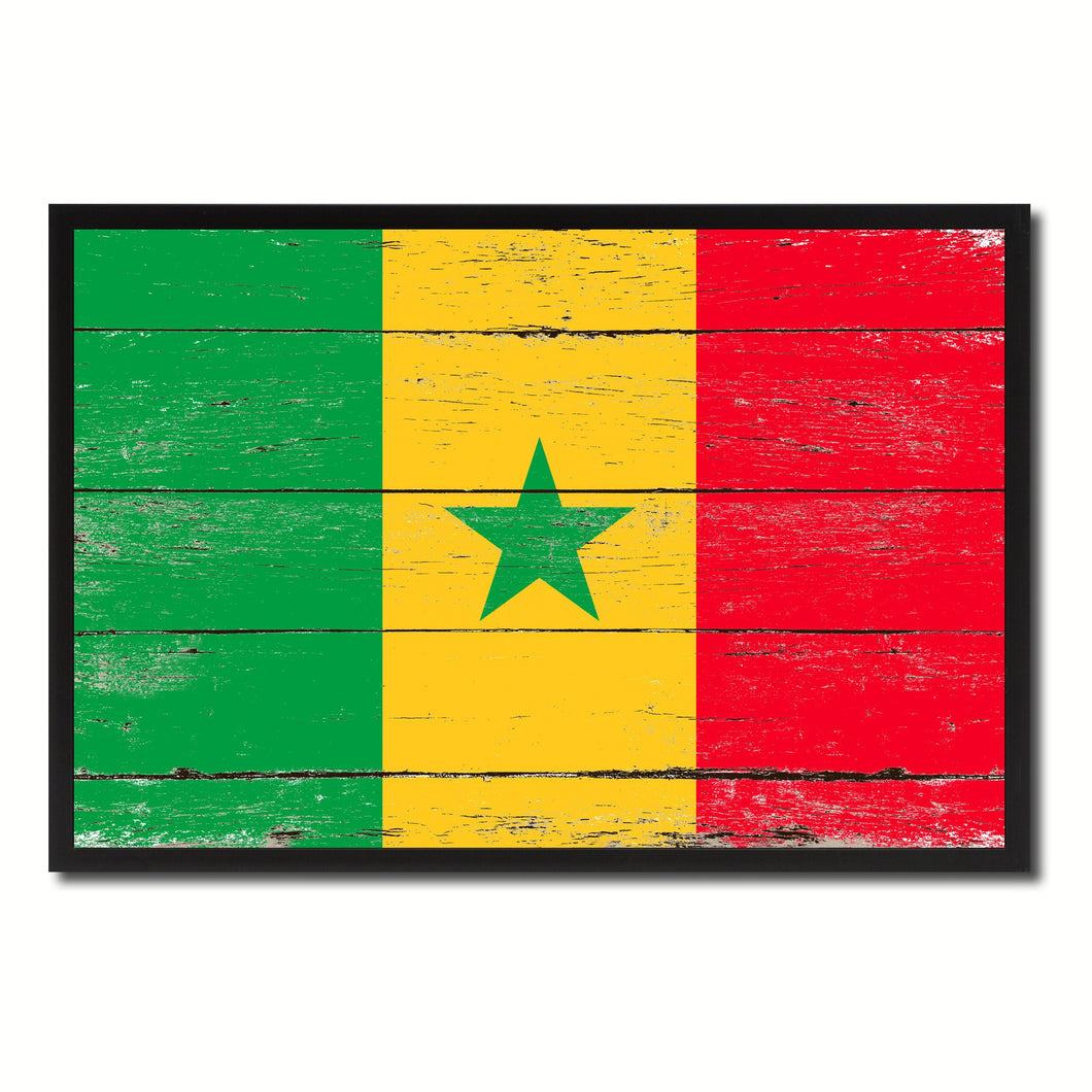 Senegal Country National Flag Vintage Canvas Print with Picture Frame Home Decor Wall Art Collection Gift Ideas