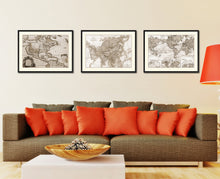 Load image into Gallery viewer, Asia Vintage Sepia Map Canvas Print, Picture Frame Gifts Home Decor Wall Art Decoration
