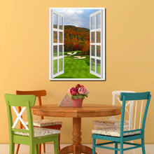 Load image into Gallery viewer, North Carolina Golf Course Autumn View Picture French Window Canvas Print with Frame Gifts Home Decor Wall Art Collection
