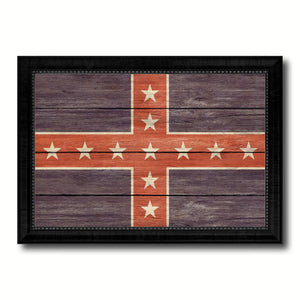 Army of Tennessee Military Flag Texture Canvas Print with Black Picture Frame Gift Ideas Home Decor Wall Art