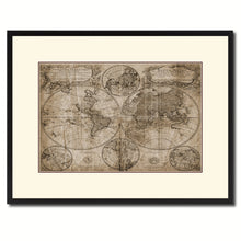 Load image into Gallery viewer, World Vintage Sepia Map Canvas Print, Picture Frame Gifts Home Decor Wall Art Decoration
