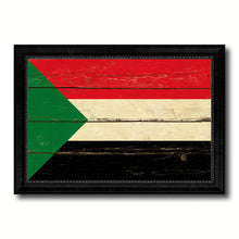 Load image into Gallery viewer, Sudan Country Flag Vintage Canvas Print with Black Picture Frame Home Decor Gifts Wall Art Decoration Artwork
