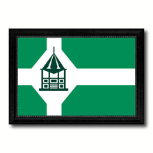 Load image into Gallery viewer, Milford City Connecticut State Flag Canvas Print Black Picture Frame
