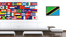 Load image into Gallery viewer, Tanzania Country National Flag Vintage Canvas Print with Picture Frame Home Decor Wall Art Collection Gift Ideas
