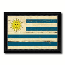 Load image into Gallery viewer, Uruguay Country Flag Vintage Canvas Print with Black Picture Frame Home Decor Gifts Wall Art Decoration Artwork

