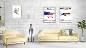 North Carolina Flag Gifts Home Decor Wall Art Canvas Print with Custom Picture Frame