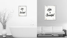 Load image into Gallery viewer, Life Is Beautiful Vintage Saying Gifts Home Decor Wall Art Canvas Print with Custom Picture Frame

