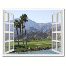 Load image into Gallery viewer, Palm Springs California West Golf Course Picture French Window Framed Canvas Print Home Decor Wall Art Collection
