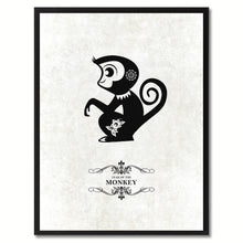 Load image into Gallery viewer, Zodiac Monkey Horoscope Canvas Print, Black Picture Frame Home Decor Wall Art Gift
