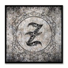 Load image into Gallery viewer, Alphabet Z Black Canvas Print Black Frame Kids Bedroom Wall Décor Home Art
