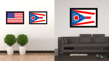 Load image into Gallery viewer, Ohio State Flag Canvas Print with Custom Black Picture Frame Home Decor Wall Art Decoration Gifts
