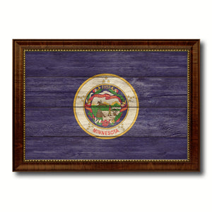 Minnesota Texture Flag Canvas Print, Picture Frame Gift Ideas Home Décor Wall Art Decoration