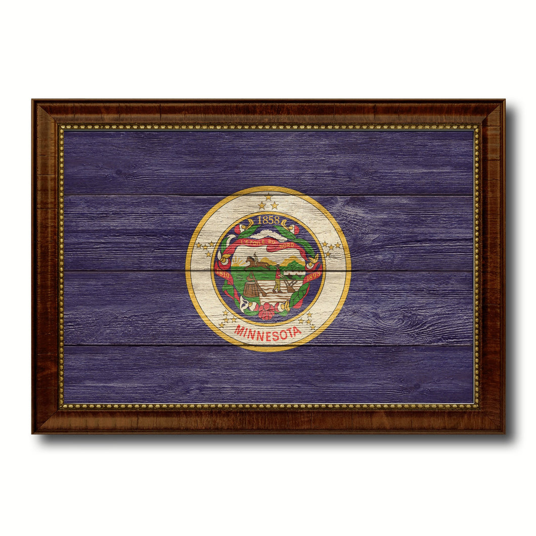 Minnesota Texture Flag Canvas Print, Picture Frame Gift Ideas Home Décor Wall Art Decoration